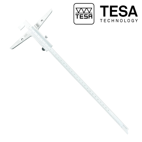 Jauge de profondeur à vernier TESA à talon fixe