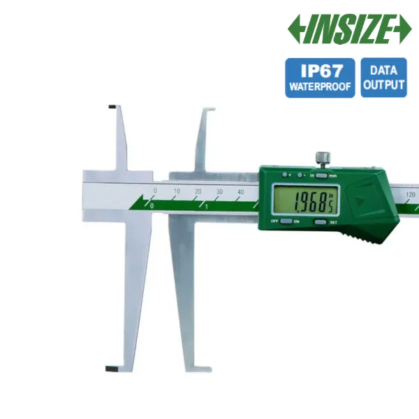 1176-150P Pied à coulisse numérique IP67 double becs pour rainure intérieure à touche plate INSIZE – Image 1