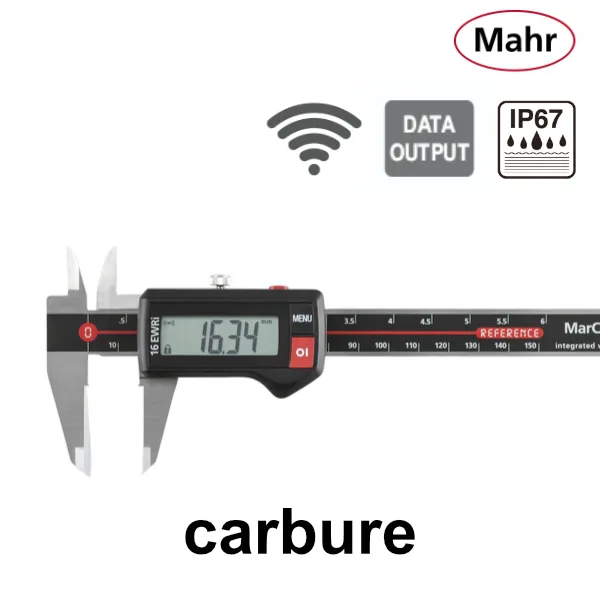 4103373-2 Pied à coulisse numérique IP67 avec bec à face carbure MarCal 16 EWRi-H / 16 EWR-H – Image 1