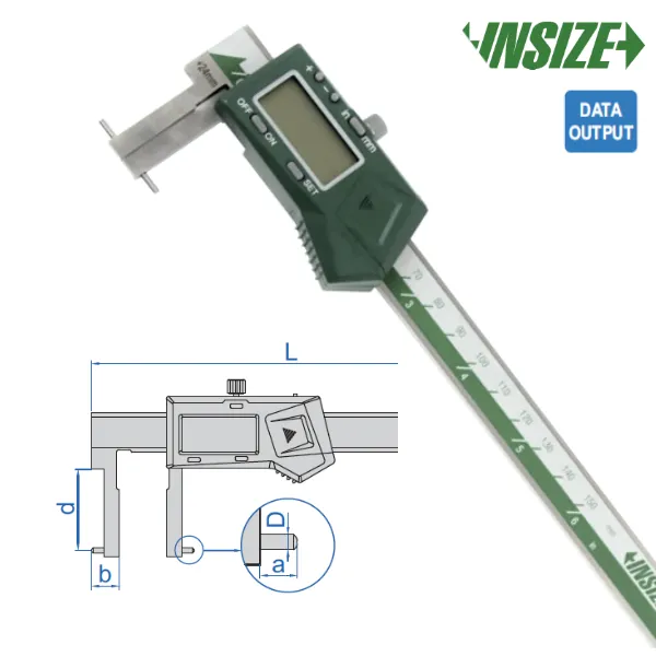 var1121-150A Pied à coulisse numérique pour rainure intérieure à pointe ronde INSIZE – Image 1
