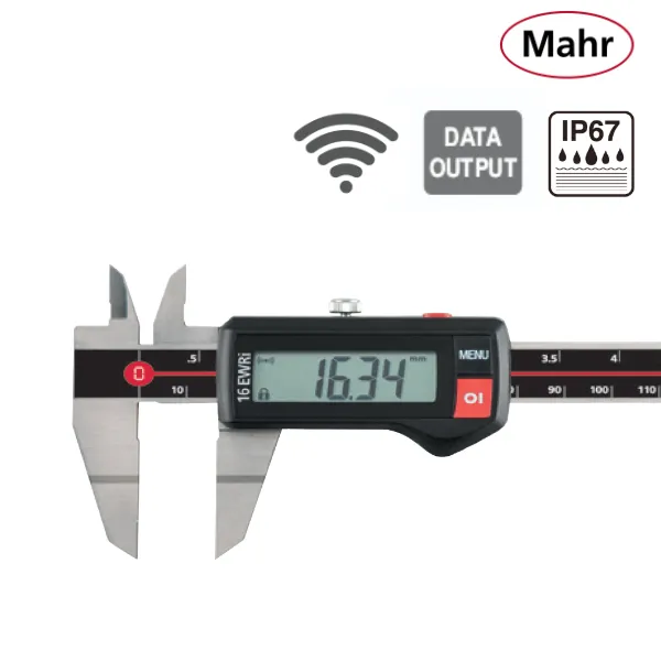 var4103374 Pied à coulisse numérique IP67 pour mesure de rainures d'arbre MarCal 16 EWRi-NA / 16 EWR-NA – Image 1