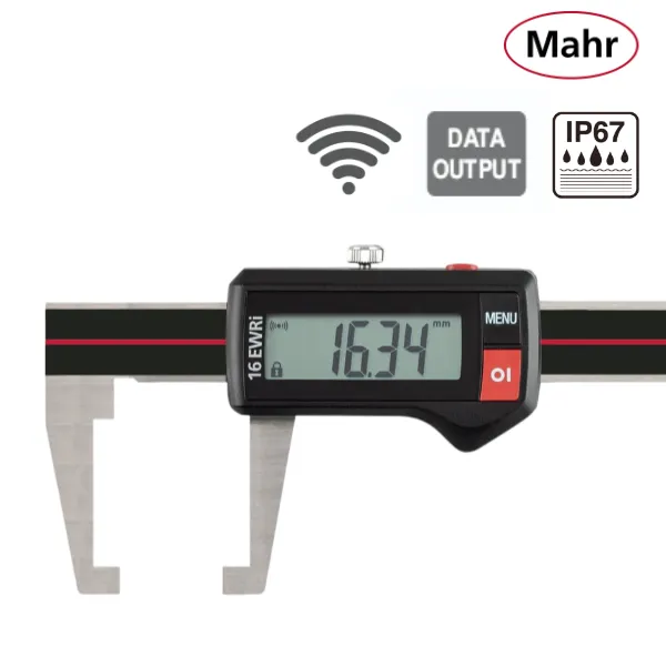 var4103379 Pied à coulisse numérique IP67 à bec coudée pour mesure d'épaisseur MarCal 16 EWRi-AA / 16 EWR-AA – Image 1