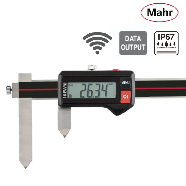 var4103384 Pied à coulisse numérique IP67 à bec réglable en hauteur pour distance d'alésage MarCal 16 EWRi-BA / 16 EWR-BA – Image 1