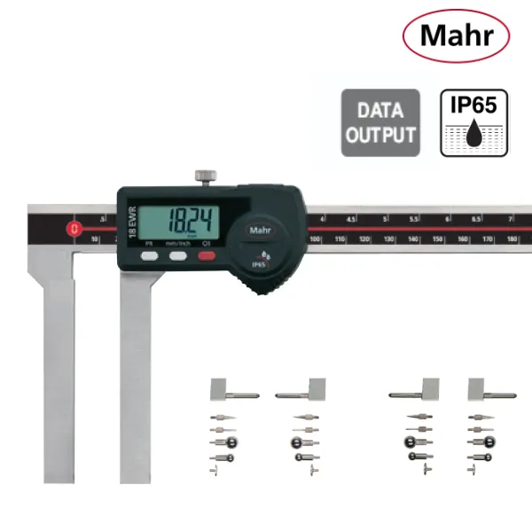 var4112722 Pied à coulisse numérique IP65 avec accessoires pour mesures spéciales MarCal 18 EWR-V – Image 1