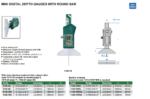 MINI Jauge de profondeur numérique à tige ronde INSIZE – Image 3