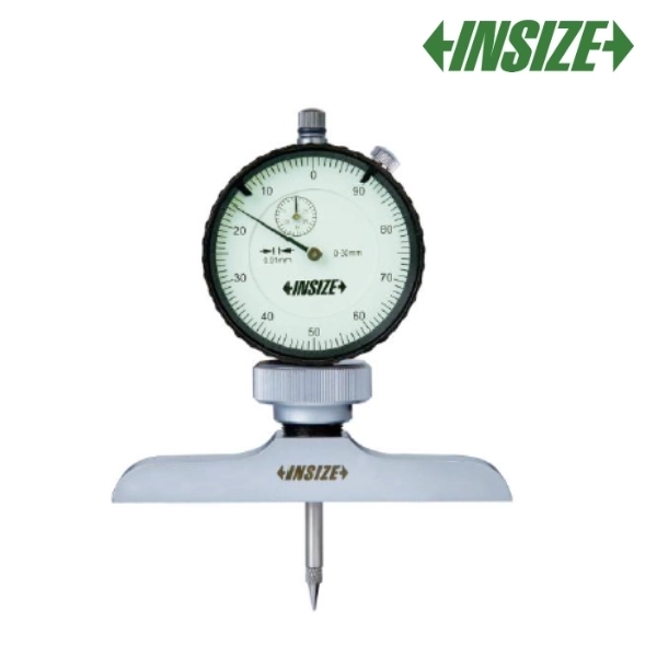 Jauge de profondeur à montre avec embase plate et extension de tige INSIZE