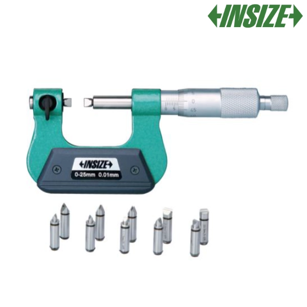 3281-s25 Micromètre extérieur à vernier pour la mesure de filetages INSIZE – Image 1