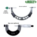 Micromètre extérieur à vernier pour la mesure de filetages pour grande mesure INSIZE PLUS
