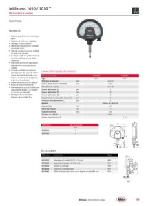 Comparateur à cadran aiguille IP54 (0,01mm)  Millimess 1010 / 1010 T MAHR – Image 2