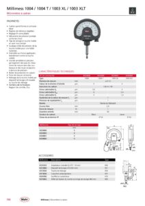 Comparateur à cadran aiguille IP54 (2µm/5µm)  Millimess 1004 / 1004 T / 1003 XL / 1003 XLT MAHR – Image 2