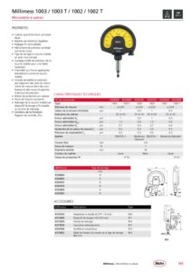 Comparateur à cadran aiguille IP54 (0,5µm/1µm)  Millimess 1003 / 1003 T / 1002 / 1002 T MAHR – Image 2