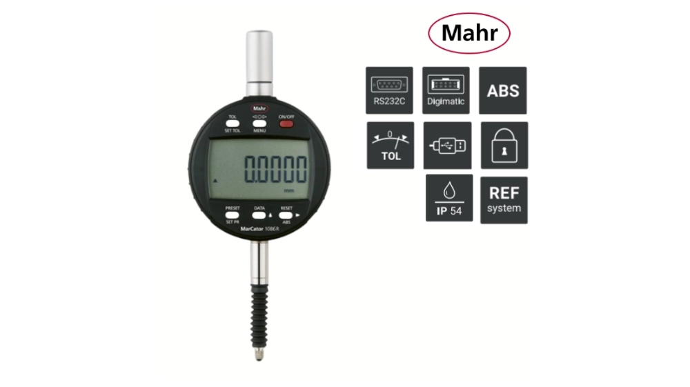 Comparateur numérique étanche IP54 MarCator 1086 WR MAHR