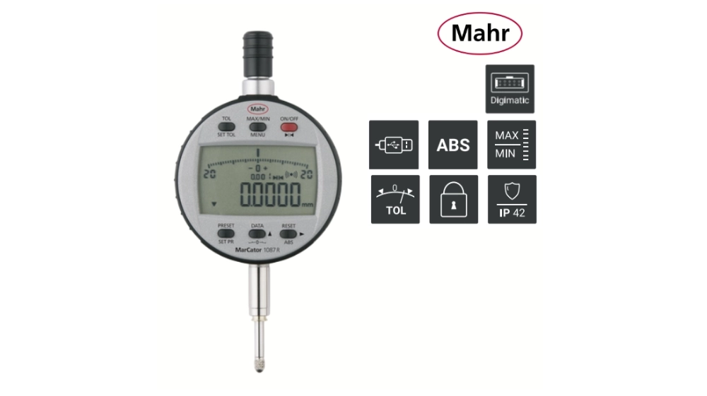 Comparateur numérique  IP42 avec mesures dynamiques MarCator 1087 R  MAHR