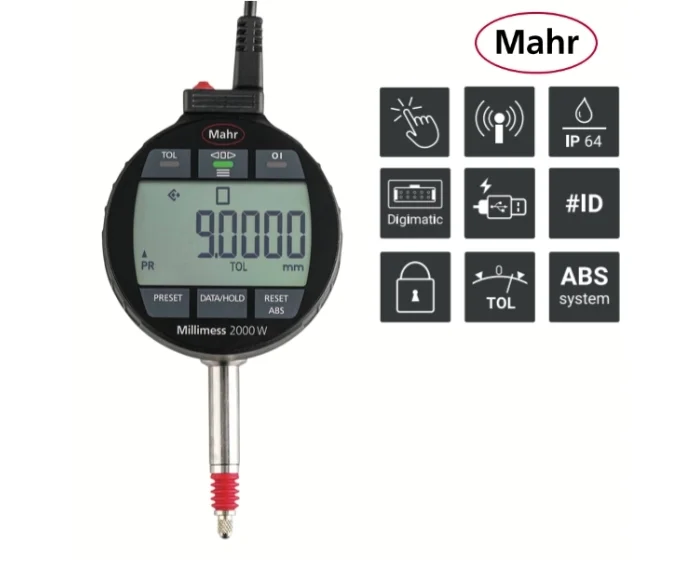 Comparateur numérique inductif IP64  Millimess 2000 W / 2000 Wi MAHR