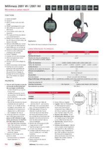 Comparateur numérique avec graduation inductif (mm/pouce) IP64  Millimess 2001 W / 2001 Wi MAHR – Image 2