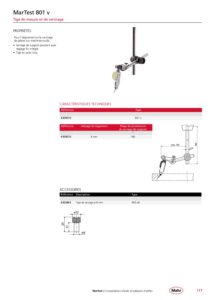 Tige de mesure et de centrage Comparateur à levier  MarTest 801 v – Image 2