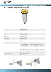Indicateurs à levier analogiques VERTICAL, faible course Série TESATAST TESA – Image 2