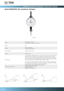 Indicateurs à levier analogiques robuste Série INTERAPID 312 TESA – Image 2