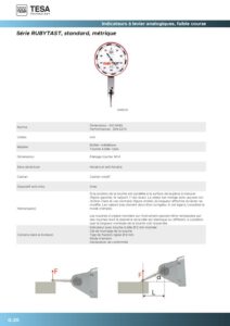 Indicateurs à levier analogiques touche rubis Série RUBYTAST TESA – Image 2
