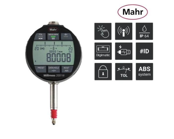 Comparateur numérique avec graduation inductif (mm) IP64 Millimess 2001 W / 2001 Wi MAHR