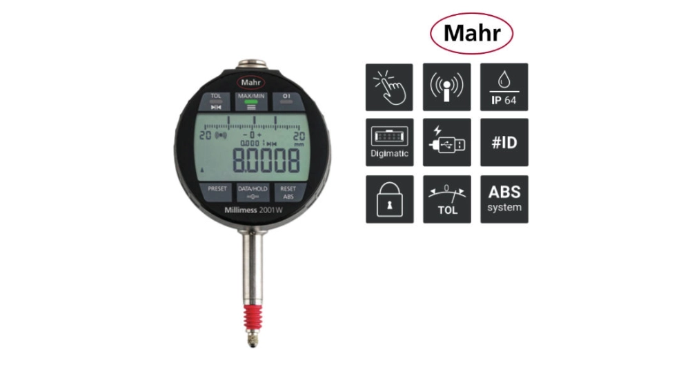 Comparateur numérique avec graduation inductif (mm) IP64 Millimess 2001 W / 2001 Wi MAHR
