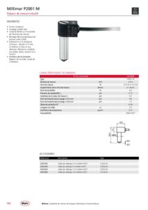 Palpeur de mesure inductif compacte IP40 Millimar P2001 M – Image 2