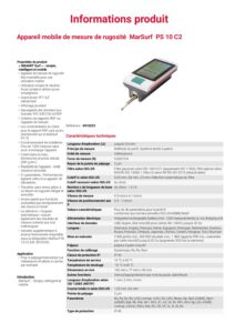 Rugosimètre mobile pour le palpage transversal IP40 MarSurf PS 10 C2 – Image 2