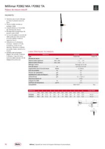 Palpeur de mesure inductif IP64 Millimar P2002 MA / P2002 TA – Image 2