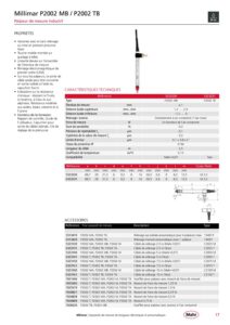 Palpeur de mesure inductif IP64 Millimar P2002 MB / P2002 TB – Image 2