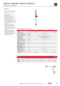 Palpeur de mesure inductif IP64 Millimar P2004 MB / P2004 TB / P2004 UB – Image 2