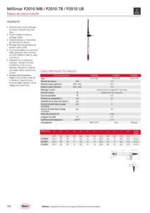 Palpeur de mesure inductif IP64 Millimar P2010 MB / P2010 TB / P2010 UB – Image 2