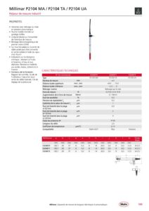 Palpeur de mesure inductif IP64 Millimar P2104 MA / P2104 TA / P2104 UA – Image 2