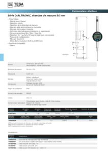 Comparateur numérique IP54 (Capacité 50 mm)  DIALTRONIC TESA – Image 2