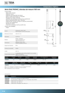 Comparateur numérique IP54 (Capacité 100 mm)  DIALTRONIC TESA – Image 2