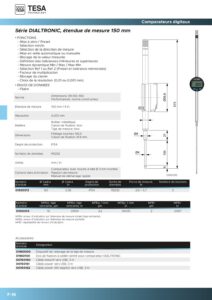 Comparateur numérique IP54 (Capacité 150 mm)  DIALTRONIC TESA – Image 2