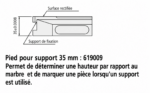 Accessoires pour cales - Pied pour Support - (Série 619) – Image 2