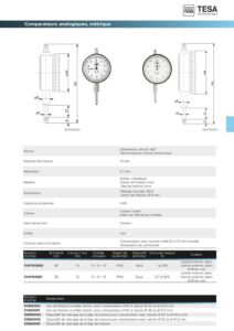 Comparateur à montre standard (Resolution 0,1mm Capacité 10mm) IP40 TESA – Image 2