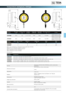 Comparateur à cadran rotatif standard (Resolution 0,002mm Capacité 3mm )Antichoc IP40 TESA – Image 2
