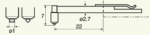 Stylet L=22 mm L1=7 mm – pointe 5 µm 90° lame (0102502)