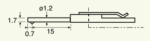 Stylet L=22 mm L1=1,7 mm – pointe 5 µm 90° (0102512)