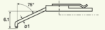 Stylet L=22 mm L1=5 mm – pointe 5 µm 90° (0102513)