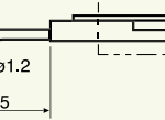 Stylet L=22 mm L1=8 mm – pointe 5 µm 60° W=60° (0102514)