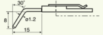 Stylet L=22 mm L1=8 mm – pointe 5 µm 60° W=60° (0102514)