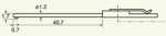 Stylet L=62 mm L1=1,7 mm – pointe 5 µm 90° (0102521)
