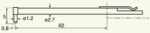 Stylet L=62 mm L1=5 mm – pointe 5 µm 90° (0102522)