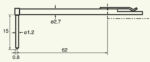 Stylet L=62 mm L1=15 mm – pointe 10 µm 90° (0102525)