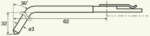 Stylet L=62 mm L1=32 mm – pointe 5 µm 60° W=60° (0102527)