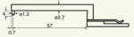 Stylet L=62 mm L1=4 mm – pointe 1 µm 60° (0102528)