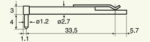 Stylet L=33,5 mm L1=7 mm – pointe 2 µm 60° (DM43801)