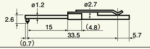 Stylet L=22 mm L1=1,2 mm – pointe 2 µm 60° (DM43809)